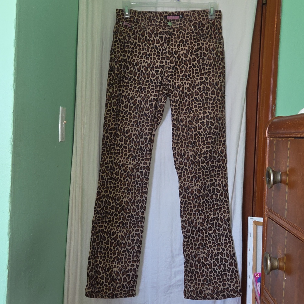 Vintage Y2k Bubblegum BG Animal Print Straight Bootcut Pants